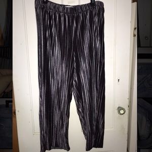 NWT VELVET pleated grey LG flowy pants madewell